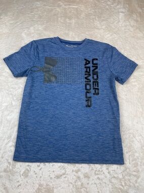 Under Armour Blue Heather Short Sleeve Graphic Tee